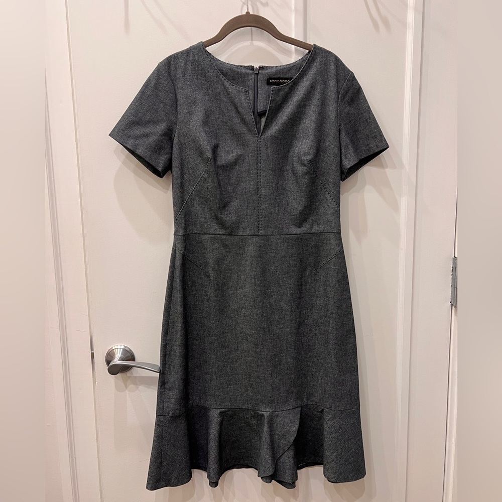 Denim V neck Banana republic dress